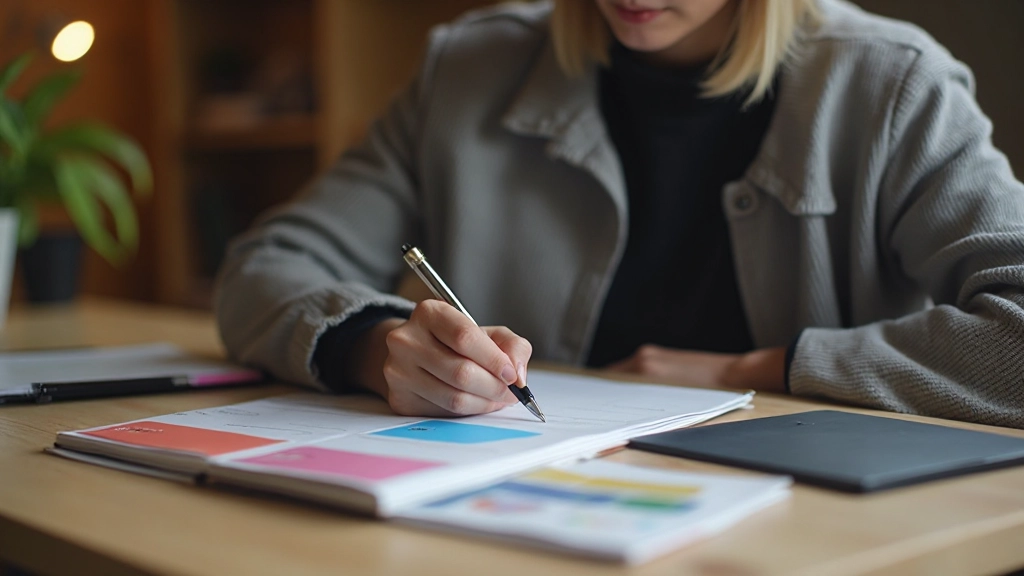 Плотная фотография ежедневника с цветными пометками и планами